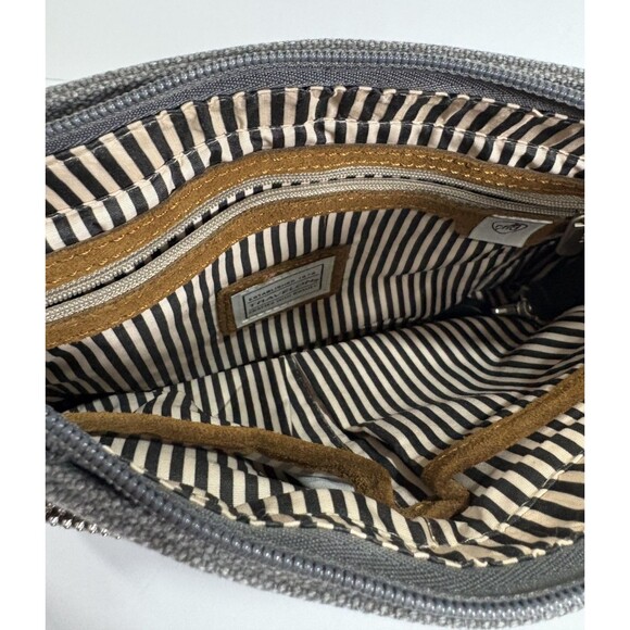 Travelon Anti-Theft Heritage Crossbody Bag Gray RFID Slash-Resistant Purse - Picture 9 of 13